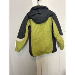 Ladies Columbia Brand Coat in Lime Green and Black, Size Small